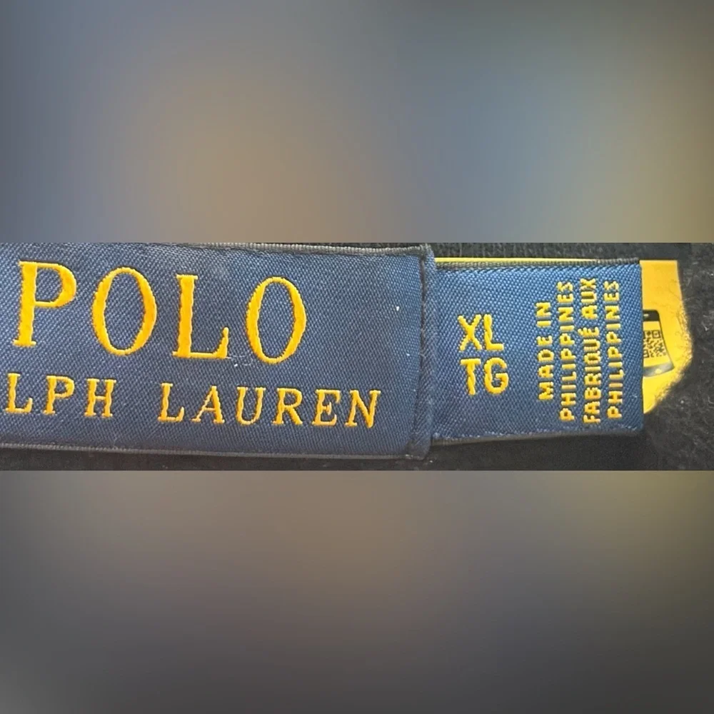 Polo by Ralph Lauren Black Hoodie with Green and Blue Graphic